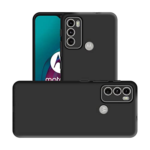 Image of Case Creation Liquid TPU Silicone Cover for Moto G51 5G Soft Case,Anti-Dirty Slim Case Frosted Matte Cute Candy TPU Raised Bezel (Splash of Color) Back Case Cover for Motorola Moto G51 5G -Black