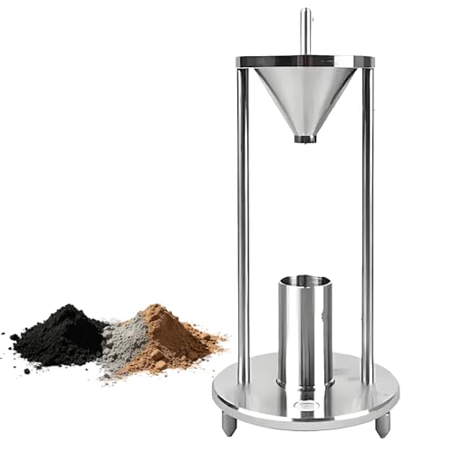 Medidor de densidad de polvo con capacidad de 120 ml y cuerpo de acero inoxidable pulido