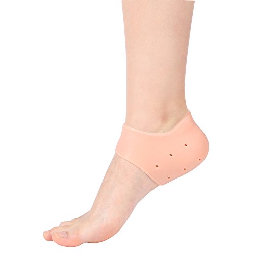Gel-Fersenschutz, 4 Arten, 2 StüCk, Feuchtigkeitsspendende Silikon-Gel-Fersenschutz-Socken, Silikon-Gel-Schutz, Schmerzlinderung, Trockene, Rissige FußManschetten für Damen Und Herren(Haut1) Cover