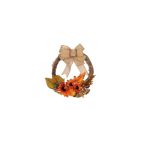 Couronne de Noël pour porte sans effort - Décoration extérieure de maison prête à poser (2 pièces)