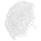 Parapluie de mariée pour mariage - le parapluie accessoire de mariage présente une broderie en dentelle délicate, facile à attirer l'attention des autres, parapluie de mariage