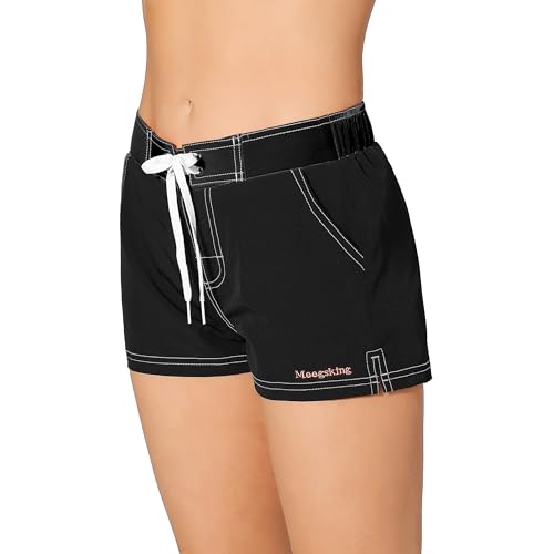 Image of Women Quick Dry Swimwear Trunks Sports Board Shorts with Soft Briefs Inner Lining