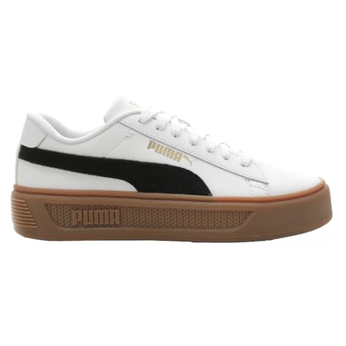 PUMA Womens Smash Platform V3 Mono Twist Lace Up Sneakers Shoes Casual - White - Size 10 M