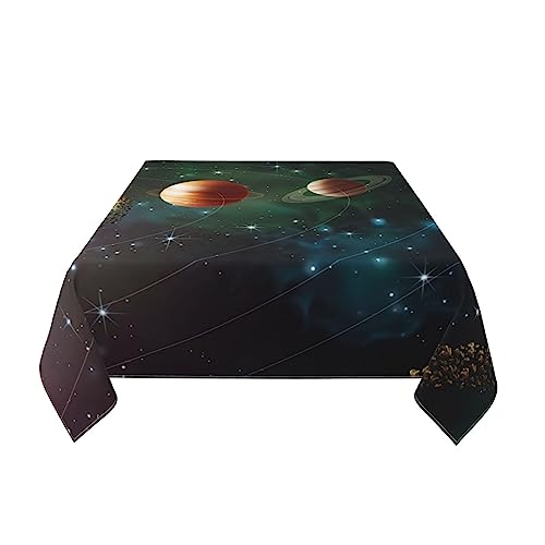 Nappe de cuisine planètes imperméable nappe décorative carrée maison - 4