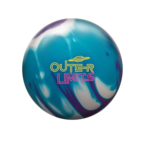 Bowlerstore Products Radical PRE-DRILLED Outer Limits Solid Bowling Ball - White/Blue/Purple 14lbs