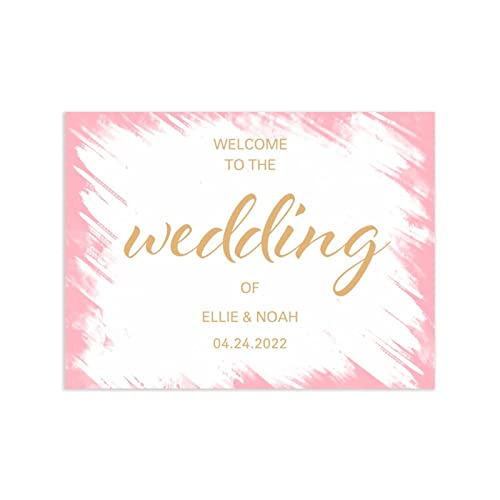 Panneau de bienvenue de mariage calligraphie chic pour accueillir vos invités avec élégance