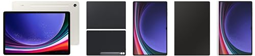 Image of Samsung Galaxy Tab S9 Ultra, RAM 12 GB, ROM 512 GB, Wi-Fi Tablet, Beige with S9 Ultra Screen Protector & S9 Ultra Book Keyboard, Black & S9 Ultra Notepaper Screen, White & S9 Ultra Book Cover, Black