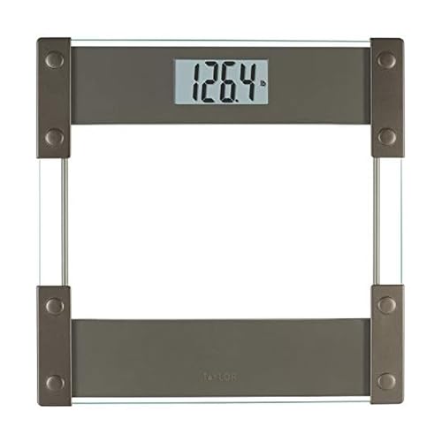 Farmstead Living Digital Glass Bathroom Scale – 12.4" Large Platform with ABS Hinge Construction, 400 lb Capacity Body Weight Monitor with 0.2 lb Precision for Accurate Home Weighing (Brown/Clear) image 4
