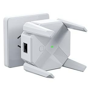 2024 WiFi Extender Signal Booster, WiFi Extender for Home Cover up to 1200Mbps (8500sq.ft), WiFi 2.4&5GHz Dual Band WPS WiFi Signal Strong Penetrability, 360° Coverage, Supports Ethernet Port(White)