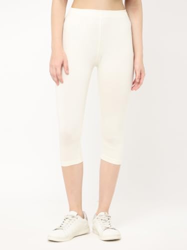 Image of Robinbosky Premium Stretchable Cotton Capri Legging for Women | Suitable for Formal wear & Casual wear | High-End Elastic Makes. The Leggings Squat Proof and Durable for Travel, Yoga, & Workout.