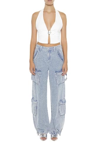 Forever 21 Women's Carpenter Cargo Jeans
