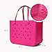 BOGG BAG Original Large Tote – 19” x 14” x 9” – Durable, Washable, Tip-proof – Beach, Pool, Boat, Work, Sports (Haute Pink)
