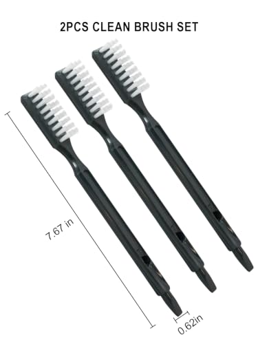 Image of Juicer Cleaning Brushes Compatible with Omega 8006, VRT, 8004 8003 VERT VRT350 VRT330 Masticating Juicers Replacement Cleaner, HD Bristles (2 Brushes) (Black 3 Pack)