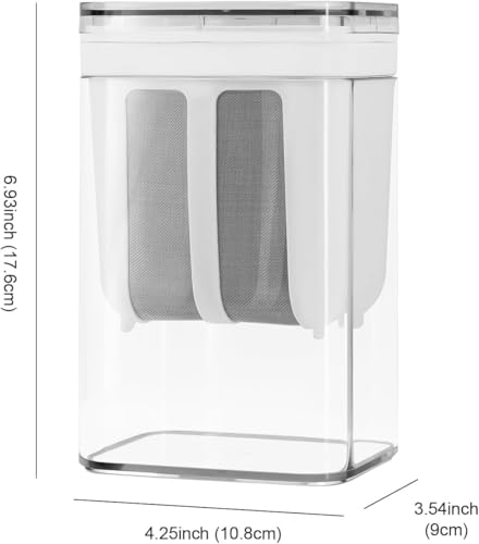 Image of Walfos Greek Yogurt & Curd Maker - 1100ml Fine Mesh Strainer with Lid | Multifunctional Yogurt Filter | Curd Maker for Home | Perfect for Homemade Yogurt, Curd, Cheese Maker