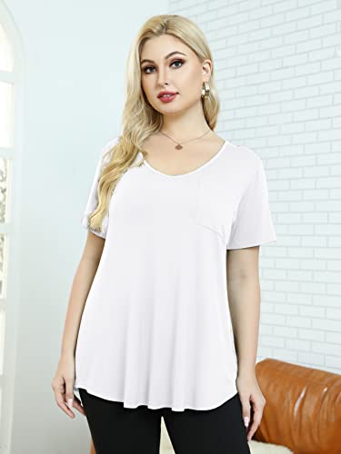 Image of BELAROI Women Plus Size Tops V-Neck Tunics Shirts