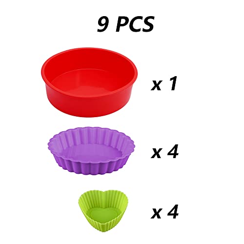 Aweisile Stampi in Silicone 9 Pz Stampi per Torte