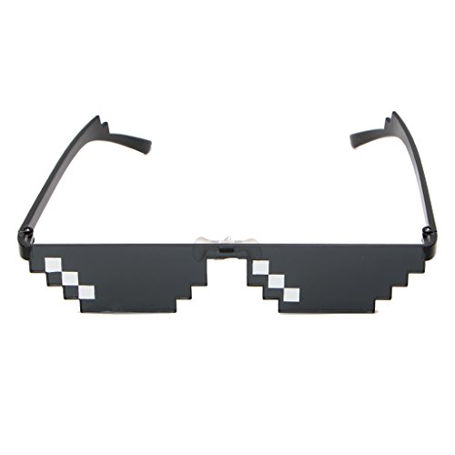 MOMOJIA Cool 3 Bit MLG Pixelated Sunglasses Deal with It Glasses Pixel Sunglasses
