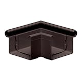 INEFA Rinnenwinkel 90° kastenförmig Wulst außen Dunkelbraun NW 68, Kunststoff, Verbindungsstück, Dachrinne- Zubehör für Gartenhaus