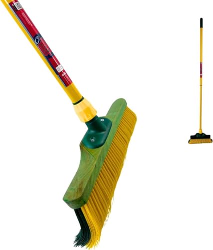 Synx Tools Claw Broom, 35 cm head, Telescopic Handle 70–140 cm