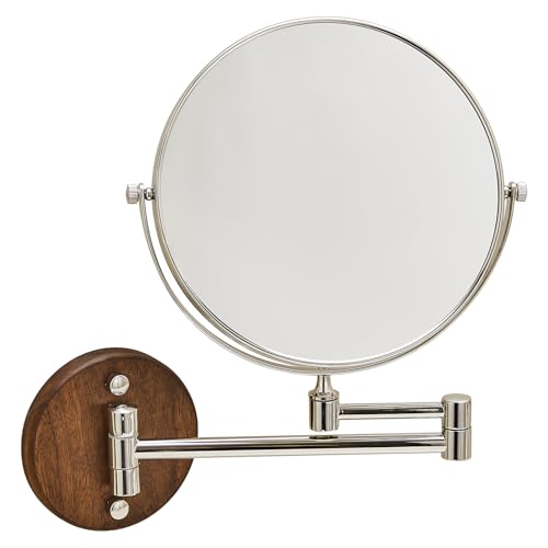 Espejo de maquillaje de pared 10x aumento 8'' doble cara giratorio