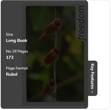 Image of Navneet Freedom | Longbook | Single Line | Regular - 172 Pages