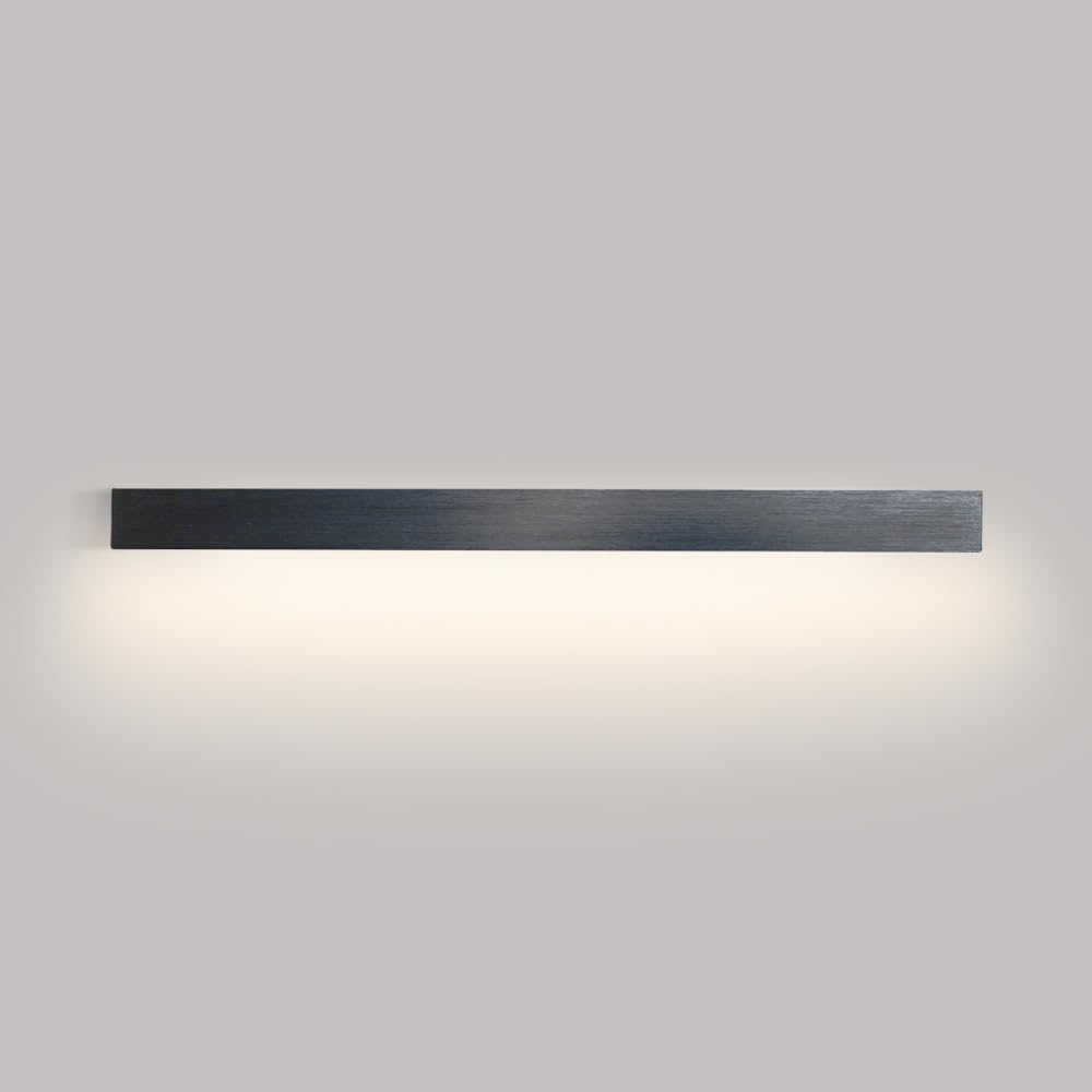 JXHSWDG Kinkiety Kinkiety Oprawa ścienna LED Liniowy kinkiet Oświetlenie Czarny metalowy kinkiet Minimalistyczne długie kinkiety na przewodzie Wewnętrzne oświetlenie ścienne do salonu Sypialnia