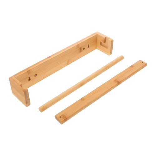 BCOATH Portarrollos de papel para dibujo en pared con caballete de madera para, organizador versátil para manualidades en espacios preescolares y domésticos
