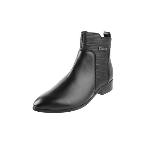 Image of Metro Women Faux Leather Ribbed Slip-On Casual Boots