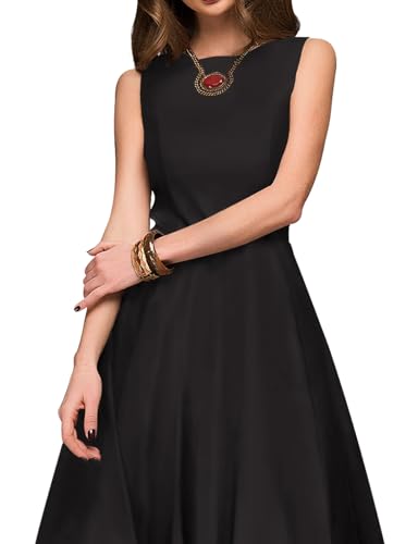 Image of Simple Flavor Women's Vintage Dress Sleeveless O-Neck Party Cocktail Dress