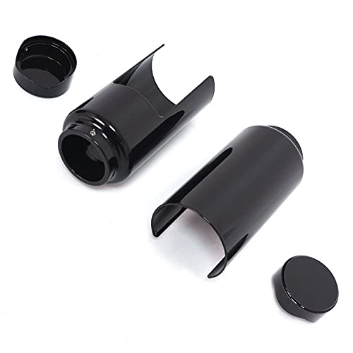 Xkh- Compatible With H-D Softail Breakout 18+ Upper/Lower Fork Covers Tube Caps Slider Cans Fxbr Fxbrs [P/N: Tghd-Fc003-Bk] #TOP7