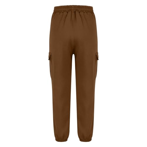 Boys Cargo Joggers Casual Hiking Pants Elastic Waist Jogger Pants Baggy Trousers Comfy Athletic Sweatpants 3-14 Years4