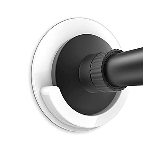 MOVKZACV Lot de 2 supports de fixation pour tringle de douche à adhésif, supports muraux pour tringle de douche sans perçage, installation sans forage, ne...