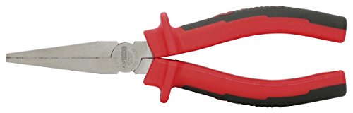 KS Tools 115.1016 Pince à becs plat KS, à poignées bi-composants L.165 mm