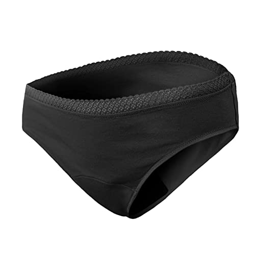 BLOOMING - Culotte Menstruelle Flux Abondant - Culotte Coton & Dentelle - OEKO-TEX - Modèle Super Marie – Noir - Taille 48
