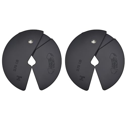 Micro Gainz 3.75LB Dumbbell Fractional Weight Plates, 2-Piece, Black