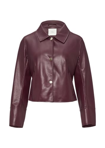 Taillierte Jacke aus Lederimitat bordeaux 42 Taillierte Jacke aus Lederimitat bordeaux 42