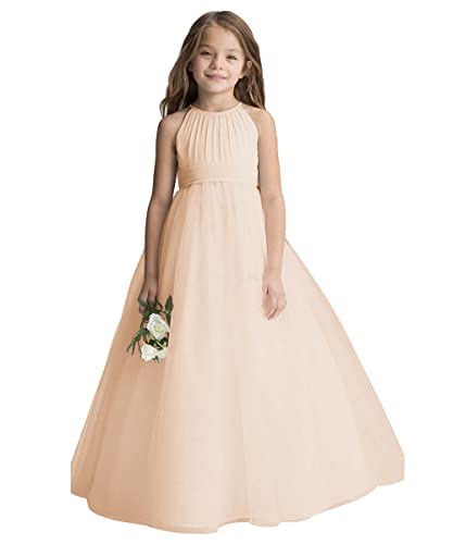 Vestidos de fiesta de boda para niños de tul y gasa para comuniones y niñas de flores elegantes