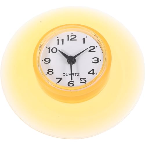 Alipis Bathroom Clock Suction Cup Silent Wall Clock for Shower Kitchen for Home Decor Easy Install Unique Design