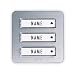 Produktbild m-e modern-electronics KTA-3 A/S Klingelplatte mit Namensschild 3fach Silber 12 V/1A
