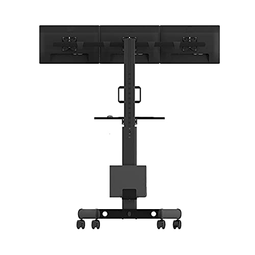 Soporte móvil para triple monitor para TV, ajuste piso