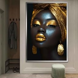 Estampes de femmes africaines dorées célébration de la beauté