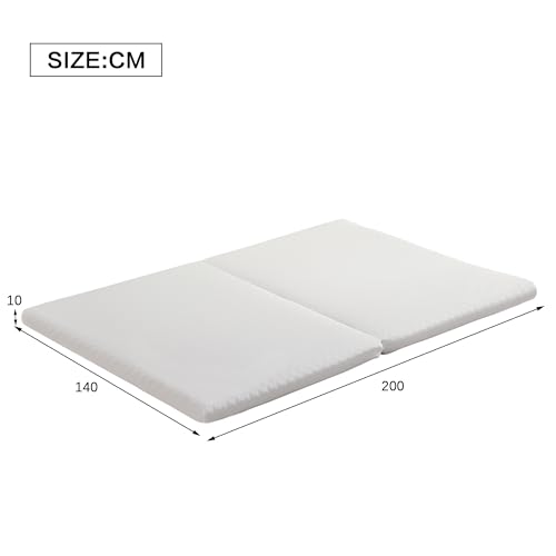 Generisch Kaltschaummatratze, Faltbar, 140x200 cm, H3-Härte, OEKOTEX, Abnehmbarer Bezug, Atmungsaktiv, Weiß – Bild 3