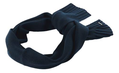 Écharpe Calvin Klein Elevated Rib Knit Scarf CK Navy en maille côtelée pour homme