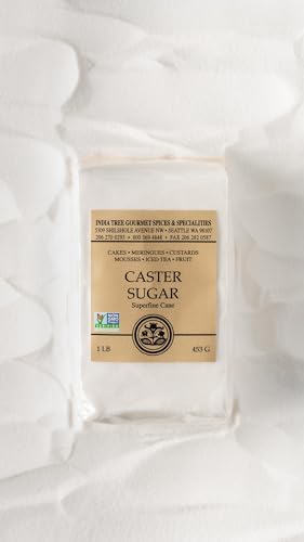 India Tree Superfine Caster Sugar, 1 lb Bag | Premium Baking & Dessert Sugar