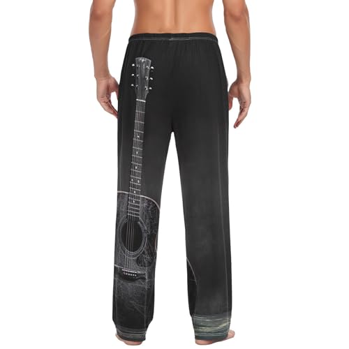 Men's Guitar Sleep Pajama Pant,Soft Pajama Bottoms with Pockets Drawstring 203254242