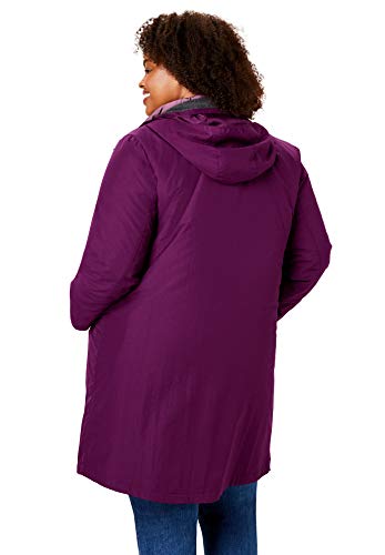 Woman Within Cozy Plus Size 3-In-1 Hooded Taslon Jacket in Navy French Blue - Size 34/36 - Image 2
