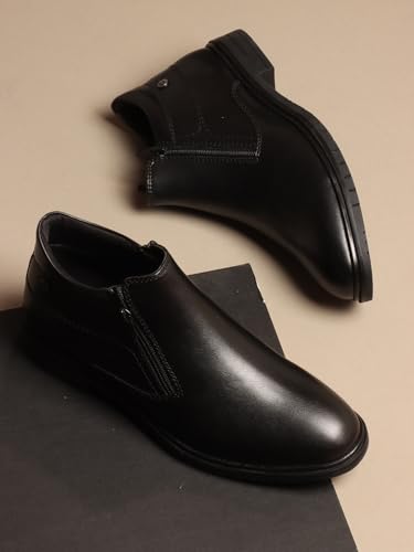 Image of Carlton London Men's Chelsea Ziper Comfortable and stylish boot with Round Toe for Casual and Party Use