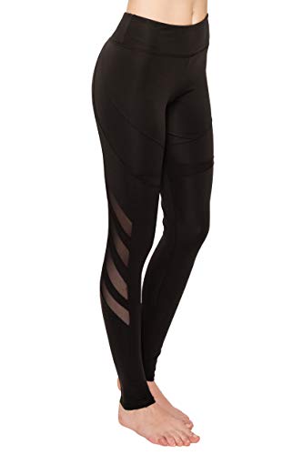 Pantalon de yoga pour femme avec taille haute gainante et maille stretch