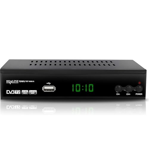 hd-line Tempo 4000 A DVBT2 prijemnik Full HD 1080P 4K za TV (HEVC/H.265 HDMI SCART, USB 2.0, DVBT-2, DVB-T2, DVB T2, DVBT 2), prijemnik, prijemnik, prijemnik, crni, tmp4000