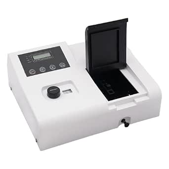 Visible Spectrophotometer, 110V, 721 LCD Digital Lab Spectrophotometer with Tungsten Lamp, 350-1020nm Wavelength Range